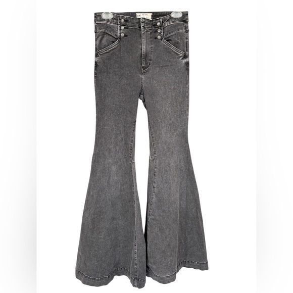 Free People Denim - Free People Charcoal Flare Jeans